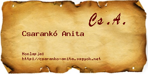 Csarankó Anita névjegykártya